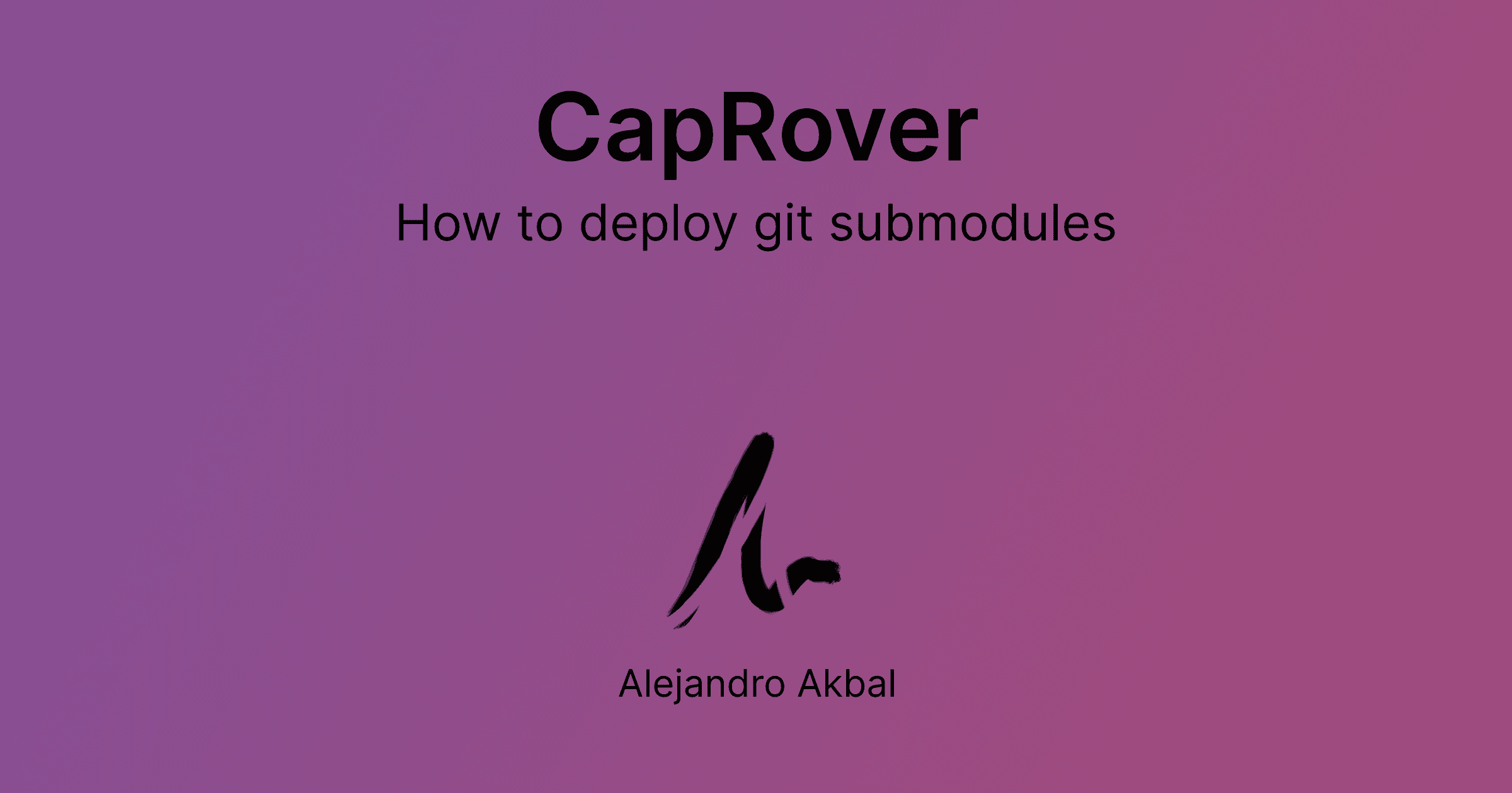 How to deploy git submodules to CapRover