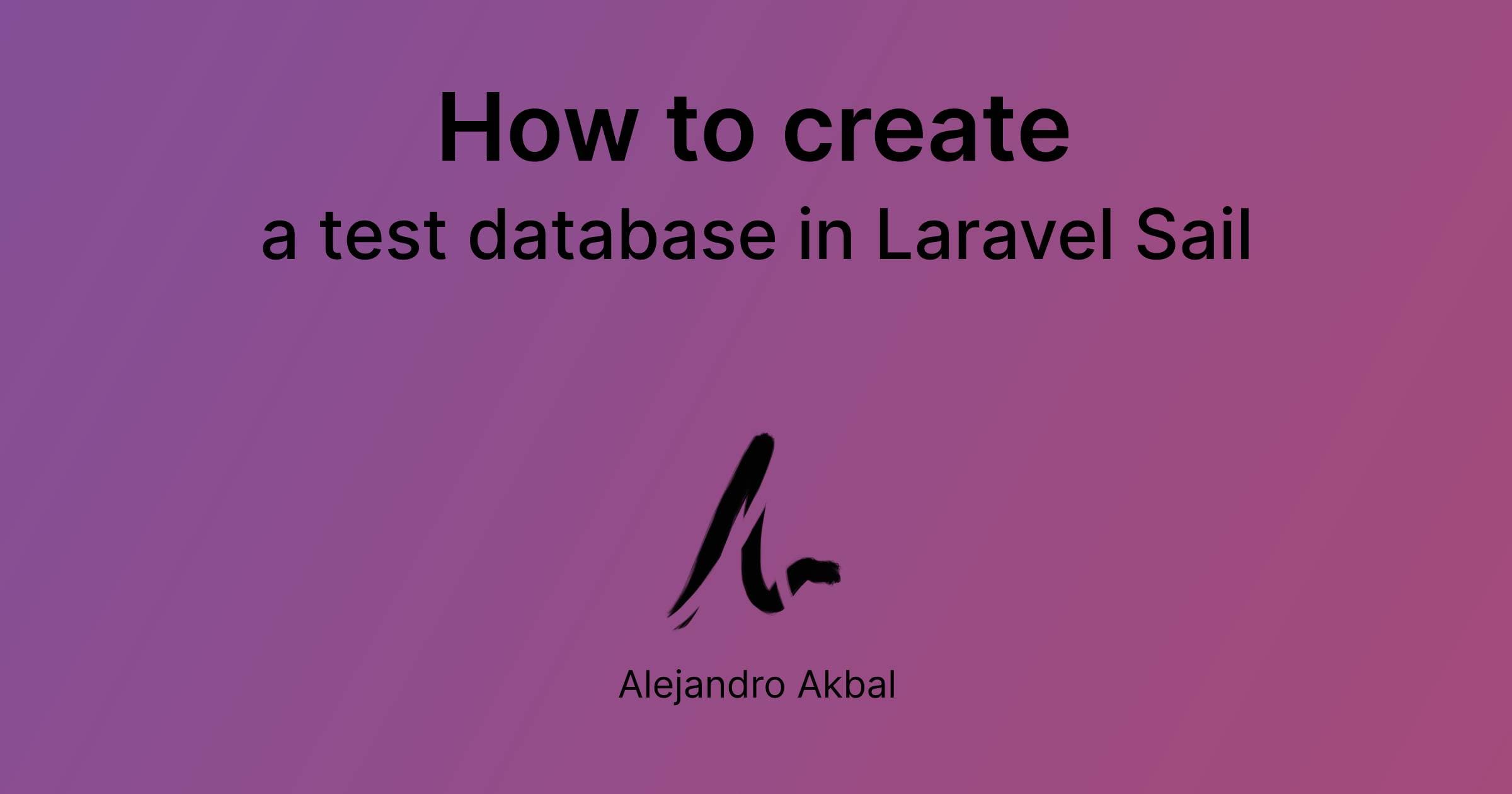 How to create a test database with Laravel Sail