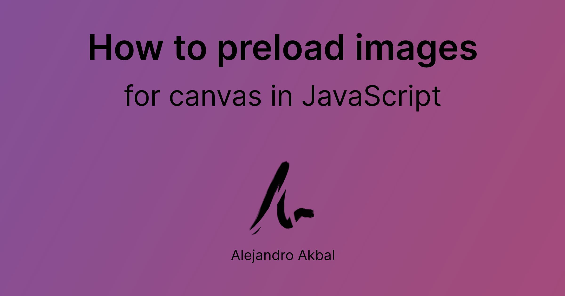 How to preload images for canvas in JavaScript