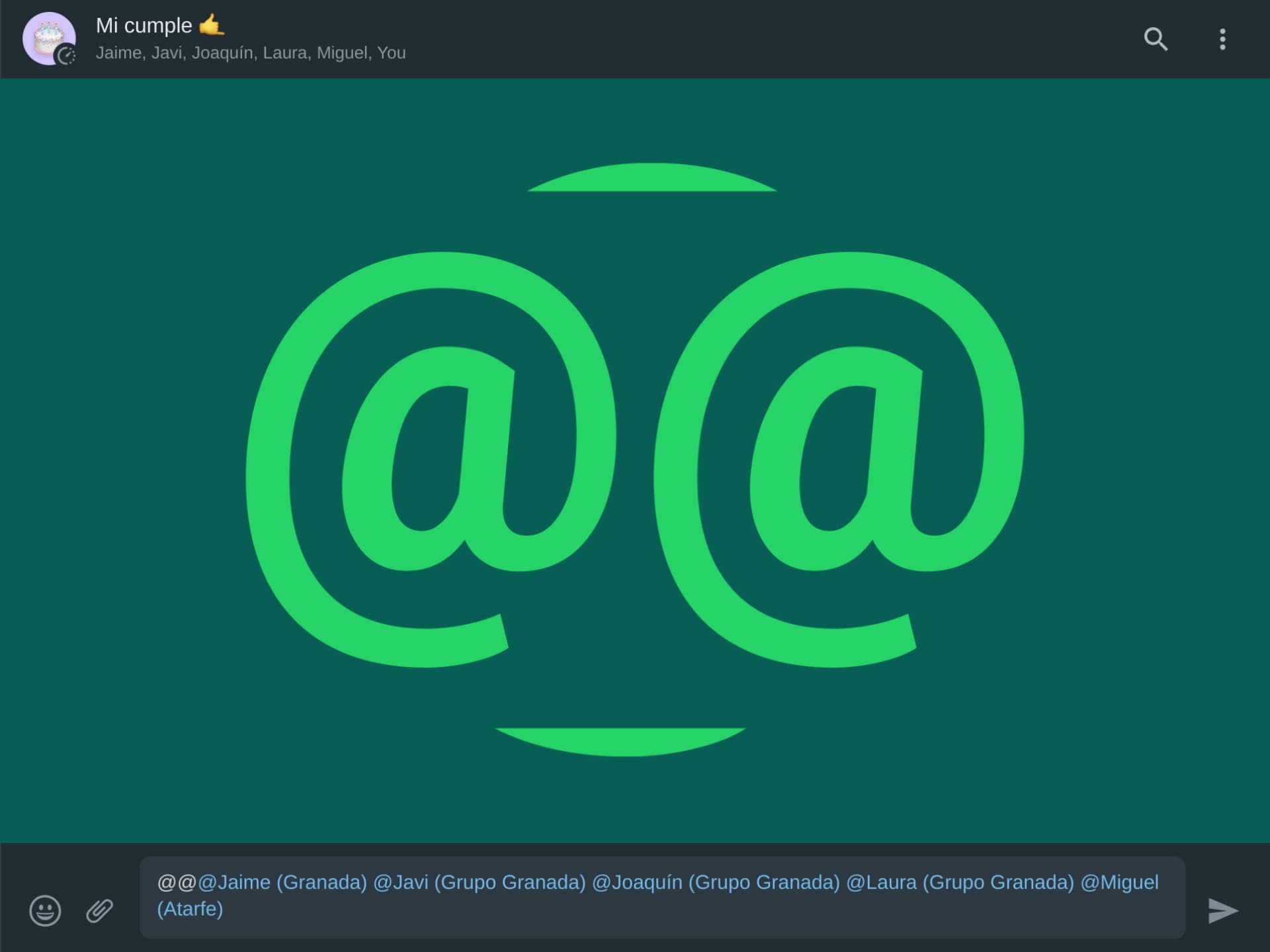 How to mention everyone in WhatsApp Web
